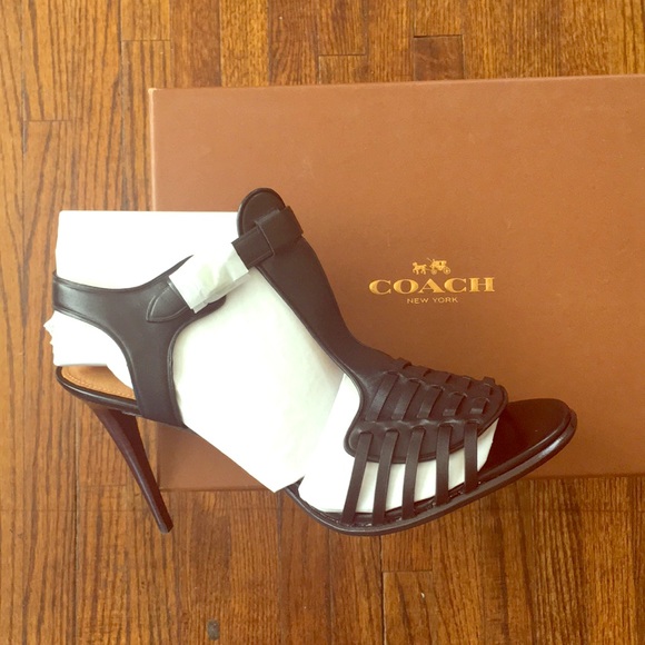 Coach Shoes - Coach Izzy mat calf 4in heel black